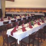 Der Festsaal festlich eingedeckt, Landgasthof "Zum Goldenen Kreuz"