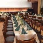 Der Festsaal festlich eingedeckt, Landgasthof "Zum Goldenen Kreuz"