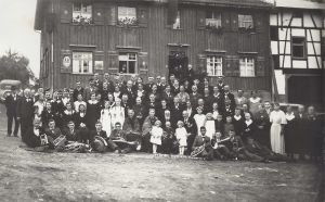 Hochzeitsgesellschaft, Landgasthof "Zum Goldenen Kreuz" Pfrungen